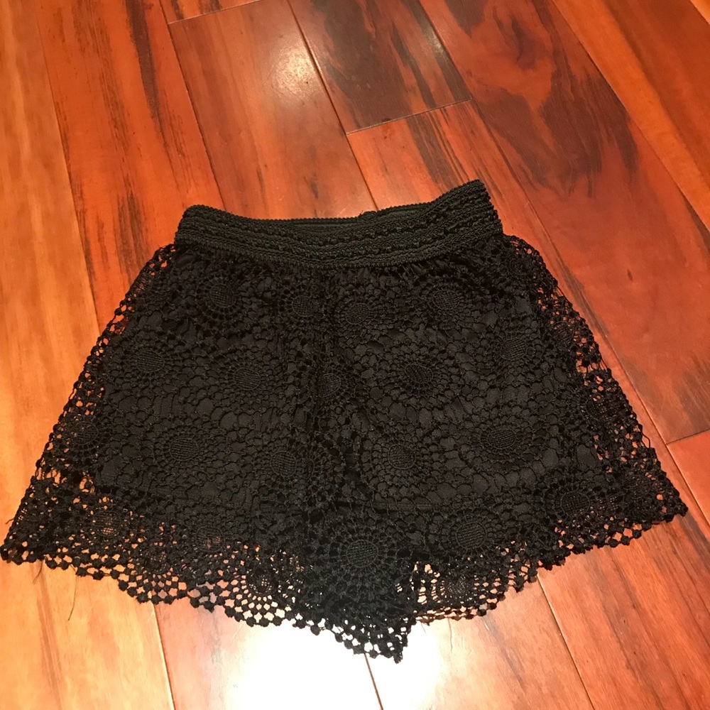 Black boho shorts size XS